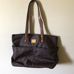 Calvin Klein brown logo purse